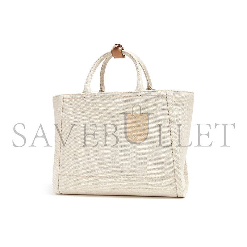 PRADA BRAND-TYPOGRAPHY LINEN-BLEND TOTE BAG 1BG474 (31*24*13cm)